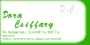 dora csiffary business card